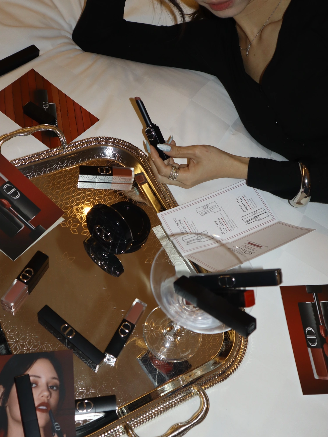 Creator at a Rouge Dior branded setting